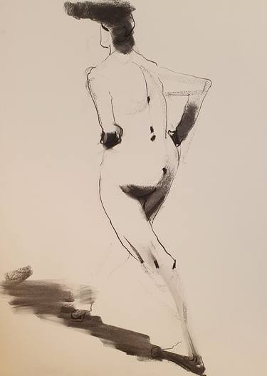 Original Abstract Expressionism Nude Drawings by Satenik Ghulijanyan