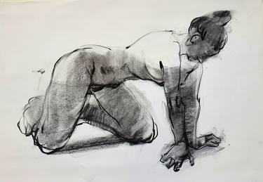 Original Abstract Expressionism Nude Drawings by Satenik Ghulijanyan