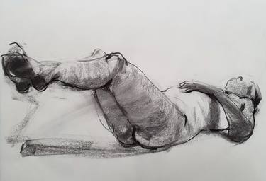 Original Abstract Expressionism Body Drawings by Satenik Ghulijanyan