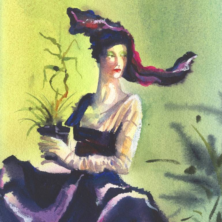 Original Fine Art Women Painting by maksim koloskov