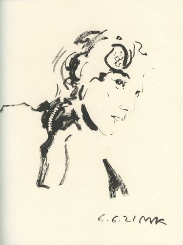 Sketch of woman’s face thumb