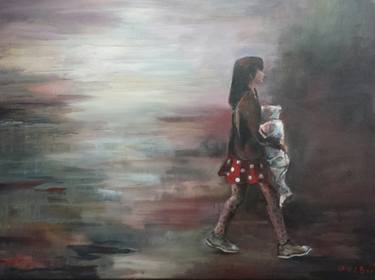 Original Figurative Children Paintings by Angelique van den Born