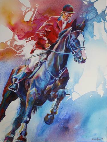 Original Impressionism Horse Paintings by Angelique van den Born