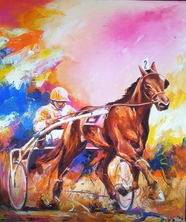 Original Impressionism Horse Paintings by Angelique van den Born