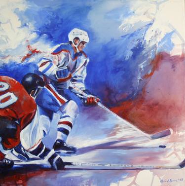 ice hockey red,white & blue thumb