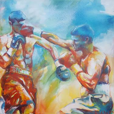 Original Sports Paintings by Angelique van den Born