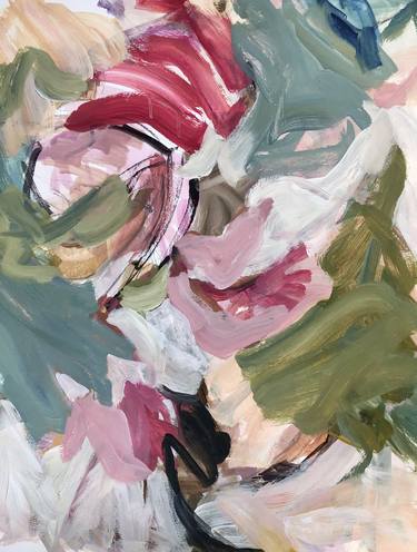 Original Abstract Floral Painting by Yuan Hickman