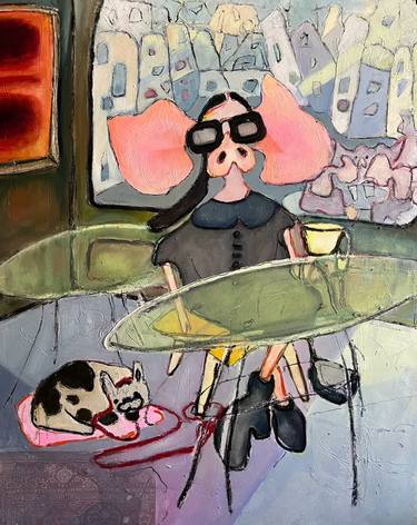 Original Figurative Humor Paintings by Edit Hermkens