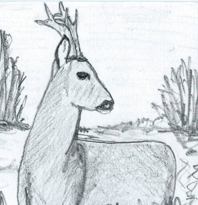 Original Expressionism Animal Drawing by JD Duran