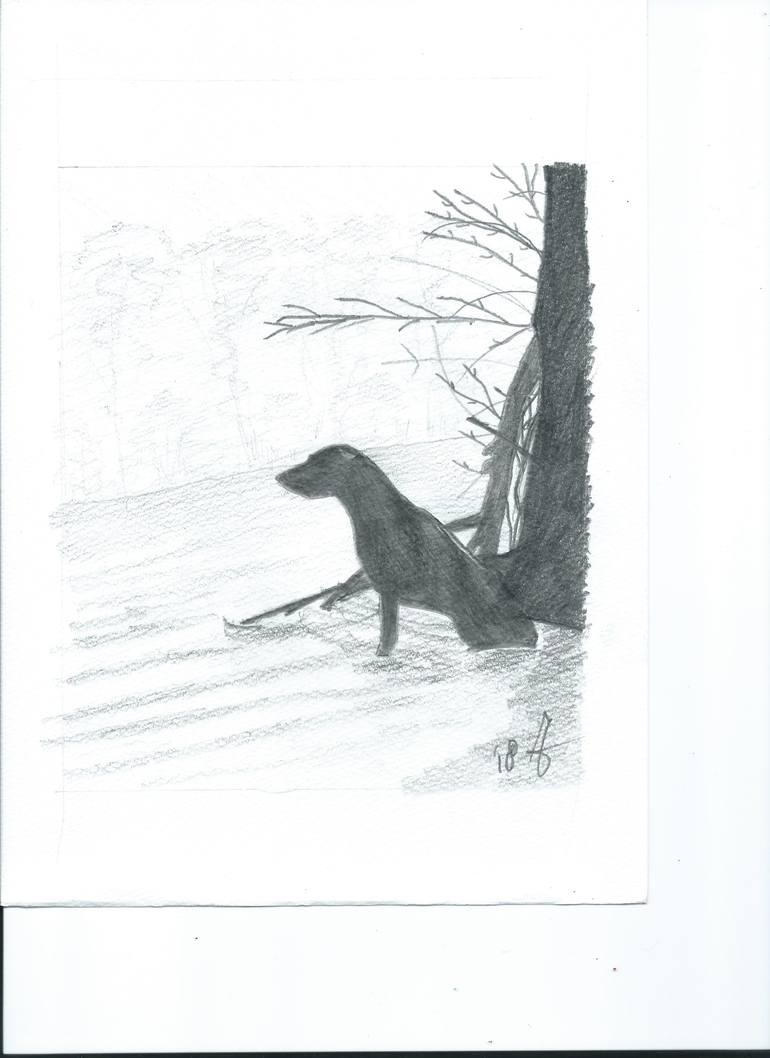 Original Expressionism Animal Drawing by JD Duran
