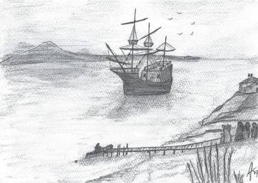 Print of Boat Drawings by JD Duran
