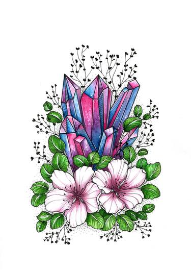 Original Illustration Floral Paintings by Carolina Orozco