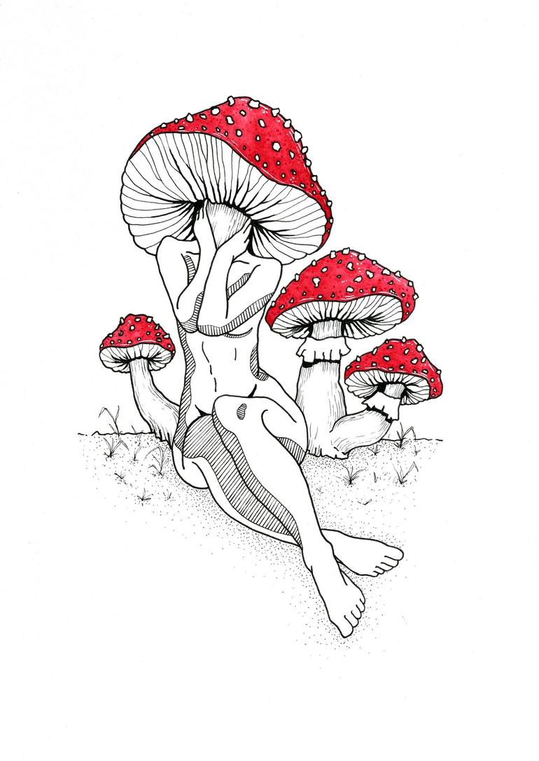 mushroom drawings