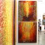 Passion Patina II expresses light, drama, and a sense of mystery. The painting has texture and uses nature inspired elements of space, light, colour and movement.