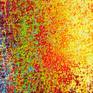 Passion Patina II expresses light, drama, and a sense of mystery. The painting has texture and uses nature inspired elements of space, light, colour and movement.