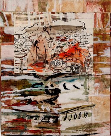 Original Fine Art Performing Arts Collage by Marion Legouy