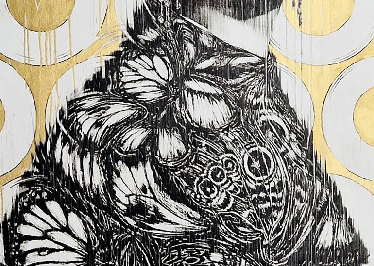 Original Portraiture Women Mixed Media by Mister London Artist