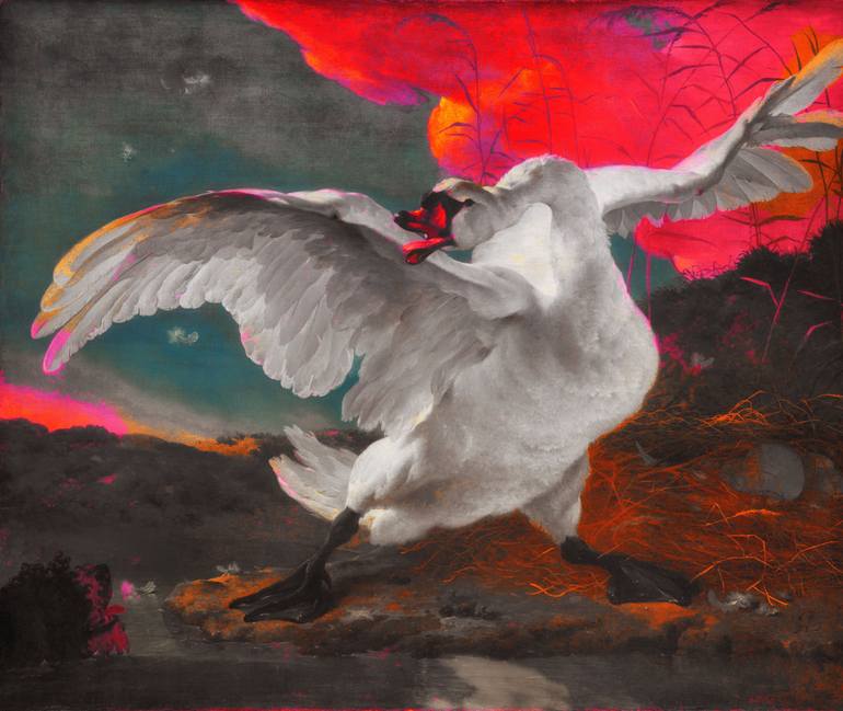 Original Abstract Expressionism Animal Mixed Media by Dora Jean  Arps Aipf Lrps Aipf Gillespie