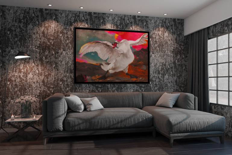 Original Abstract Expressionism Animal Mixed Media by Dora Jean  Arps Aipf Lrps Aipf Gillespie