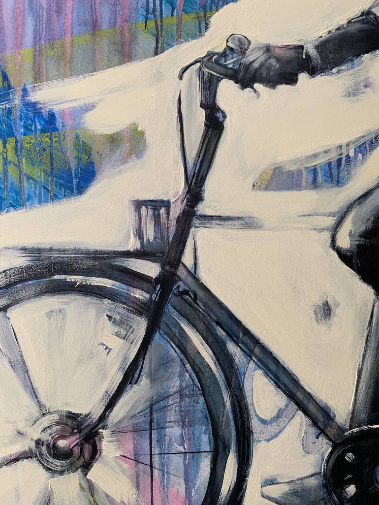 Original Modern Bicycle Painting by Yaroslav Yaseniev