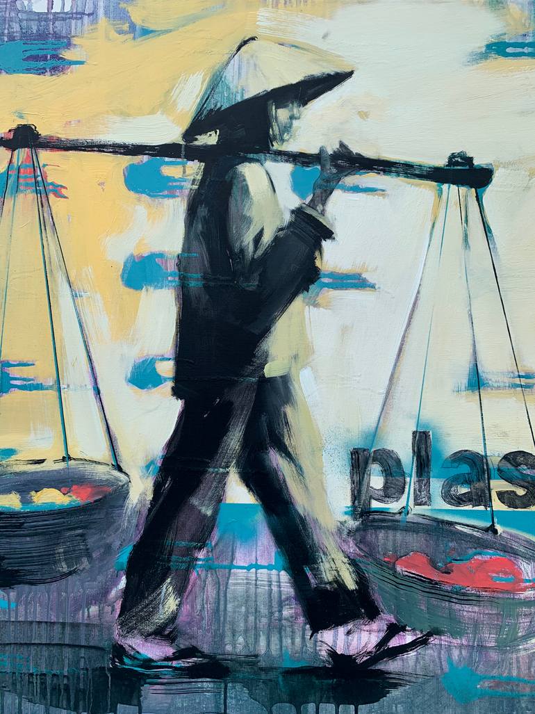 Original Abstract Expressionism People Painting by Yaroslav Yaseniev