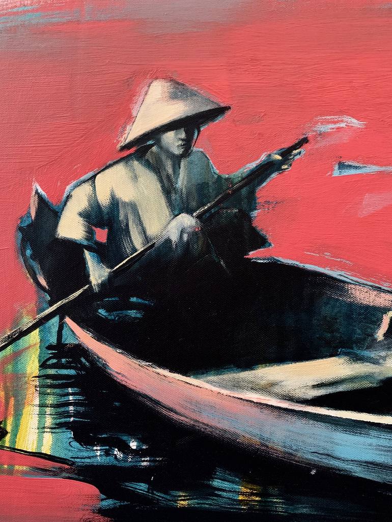 Original Expressionism Boat Painting by Yaroslav Yaseniev