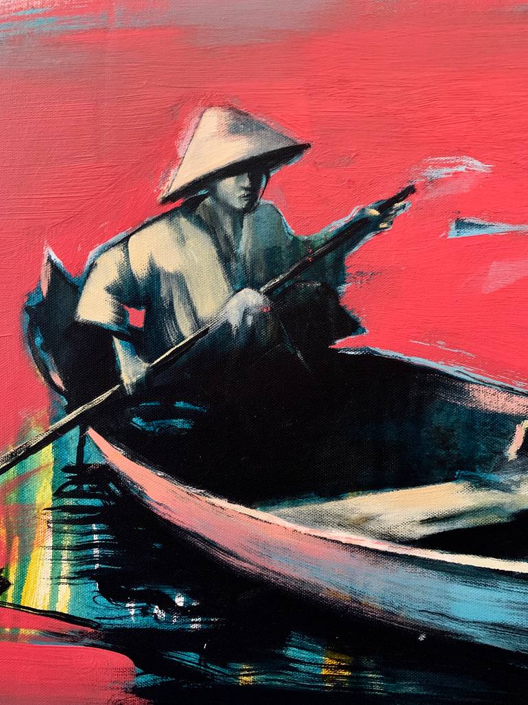 Original Expressionism Boat Painting by Yaroslav Yaseniev