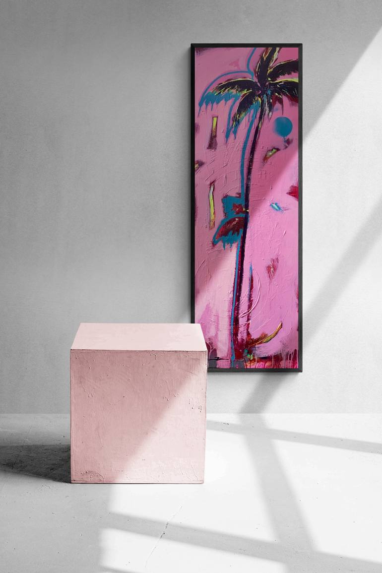 Bright Painting Pink Palms Pop Art Palms Street Art Painting By Yaroslav Yaseniev Saatchi Art