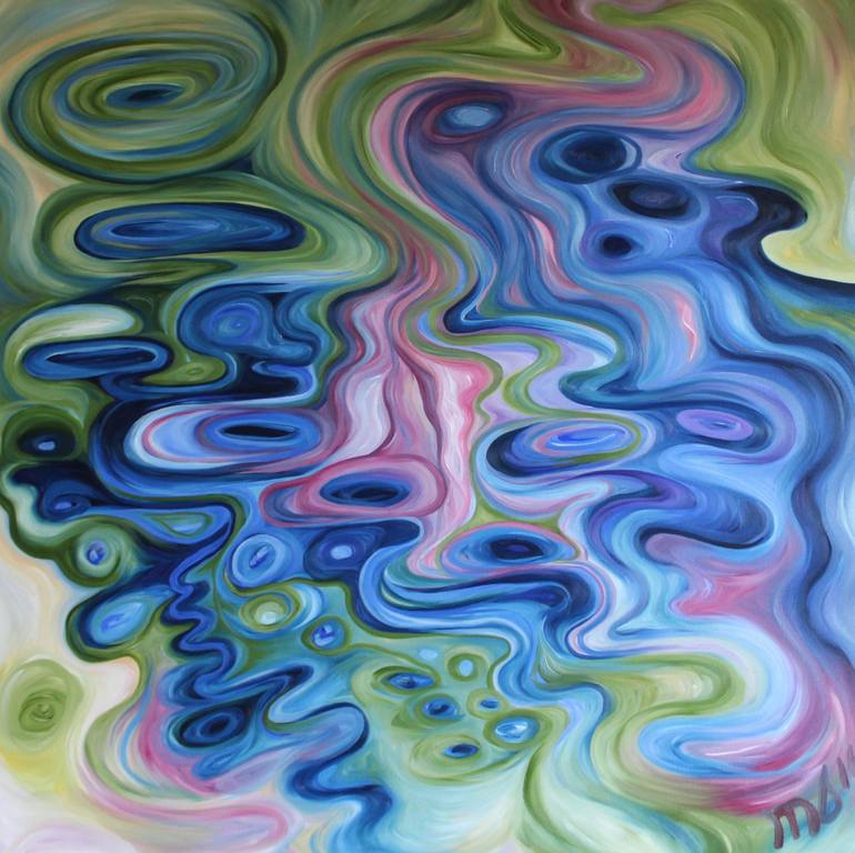 flowing water painting