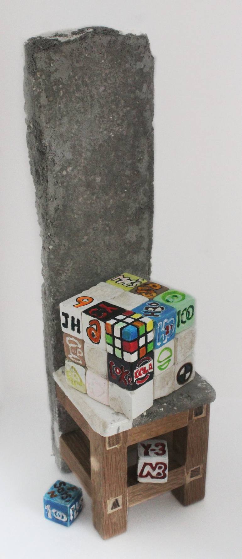 Original Cubism Geometric Sculpture by Jenny Hee