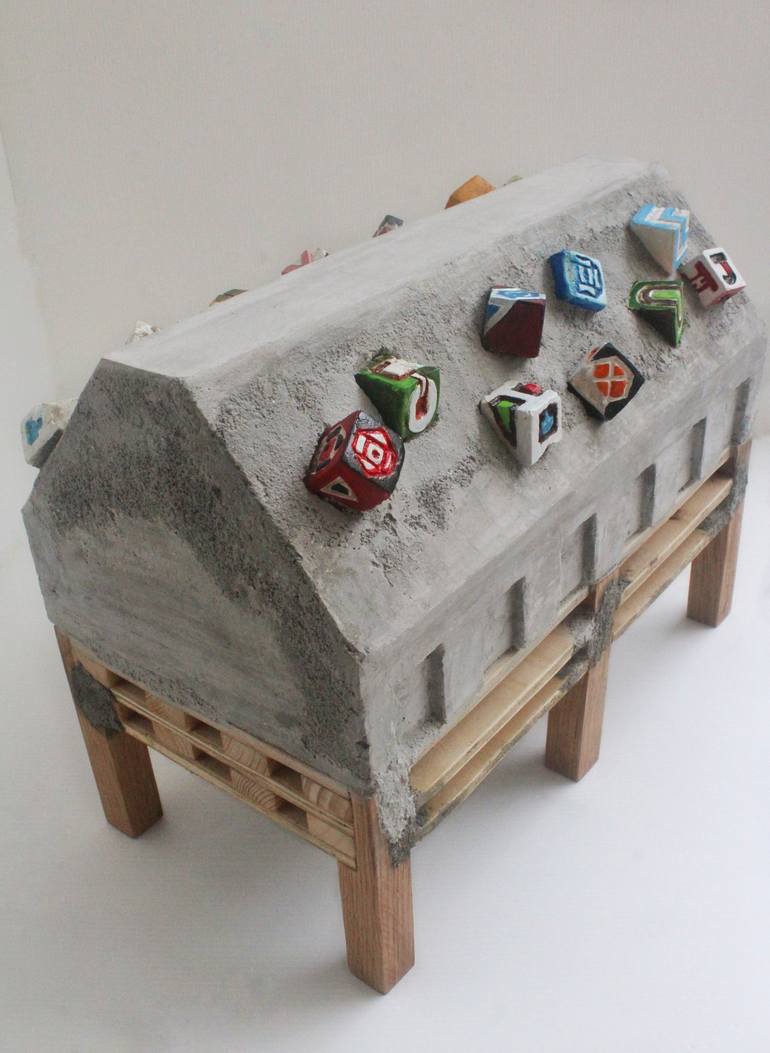 Original Cubism Architecture Sculpture by Jenny Hee