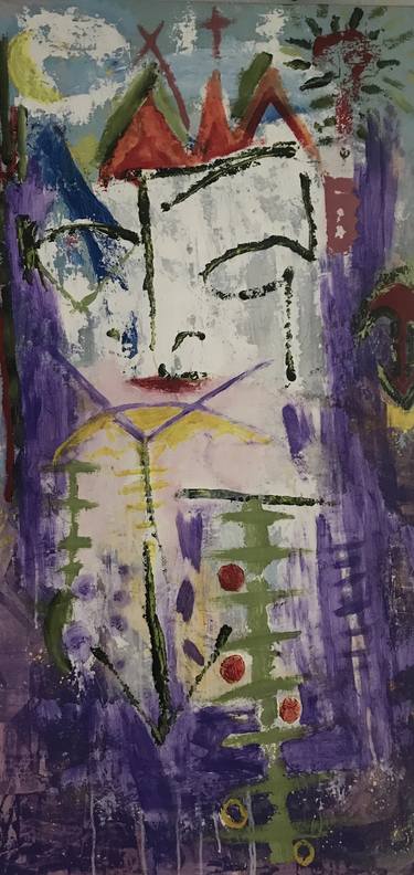 Original Abstract Expressionism Women Painting by Jose Oliva