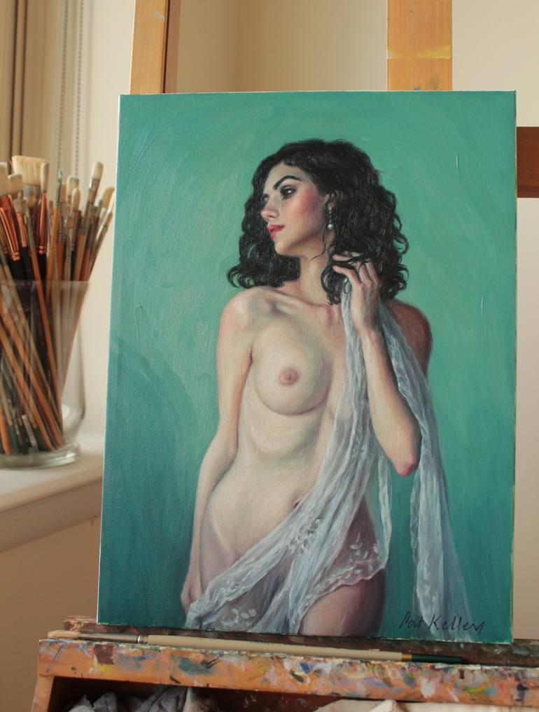 Original Fine Art Nude Painting by Pat Kelley