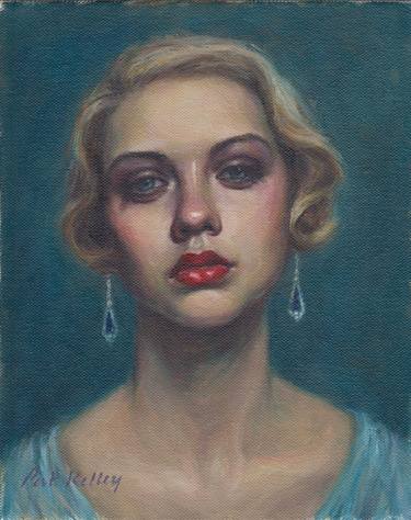 Original Art Deco Women Paintings by Pat Kelley