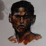 Portrait of a Man, made in acrylic paint on paper.
