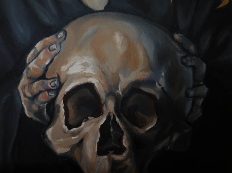 Original Figurative Mortality Painting by Alyssa Mclaughlin