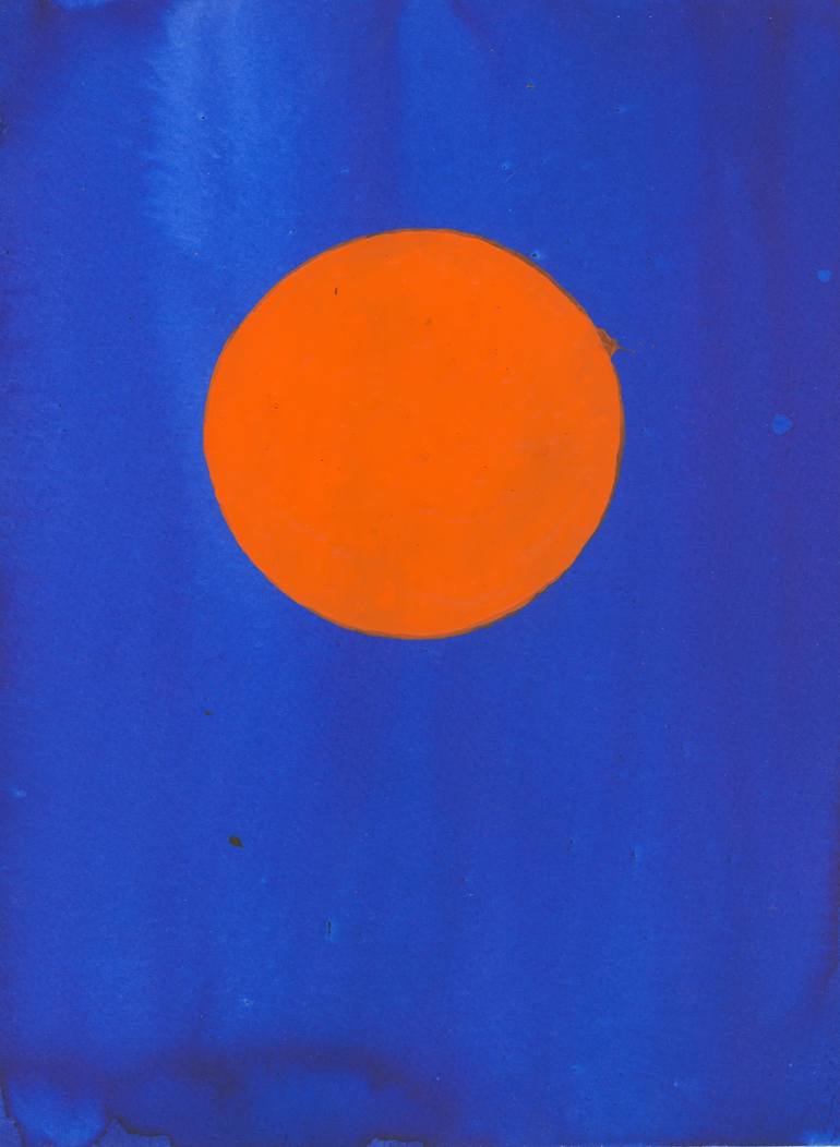 orange sun painting