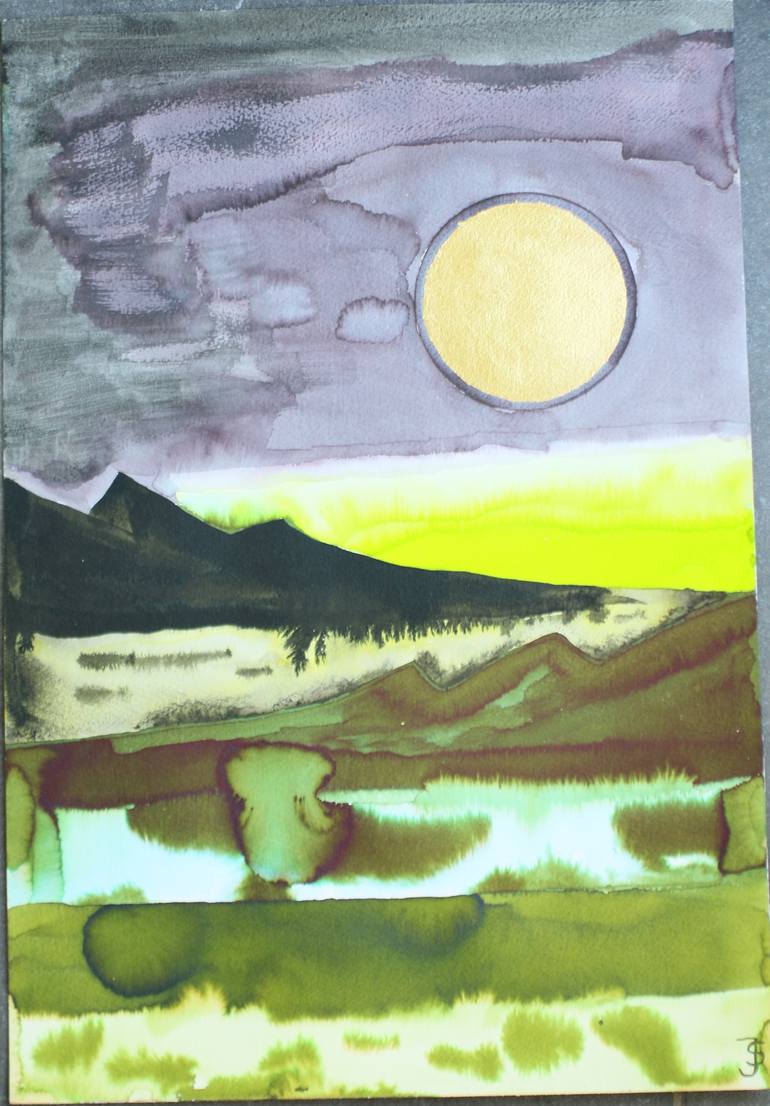 Original Expressionism Landscape Drawing by Jay See