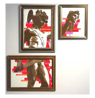Original Pop Art Classical mythology Collage by luigi franchi aka Zino