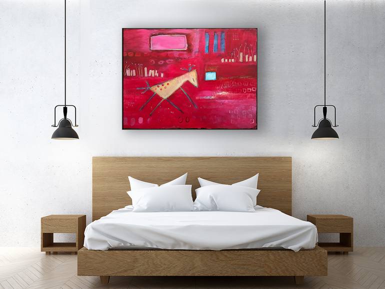 Original Abstract Expressionism Animal Painting by Sarah Gilbert Fox