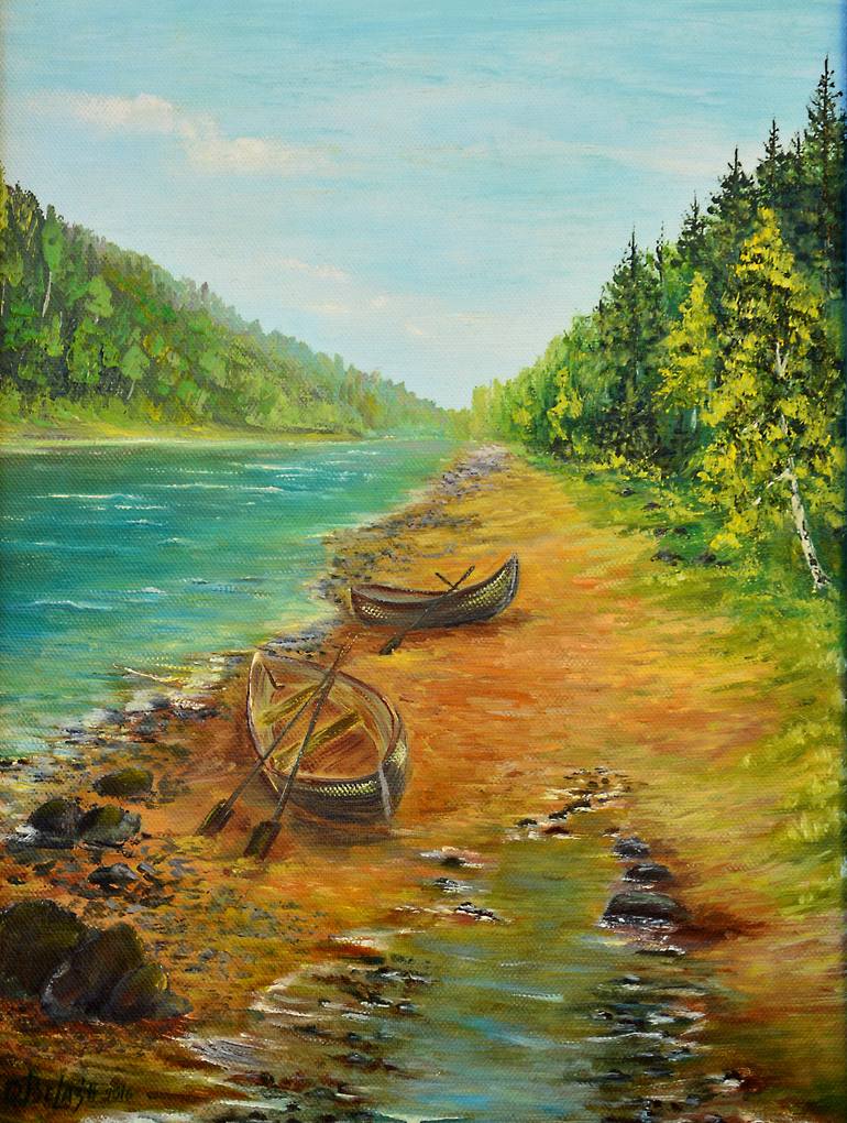 Print of Impressionism Landscape Paintings by Olga Belash-Karasjova