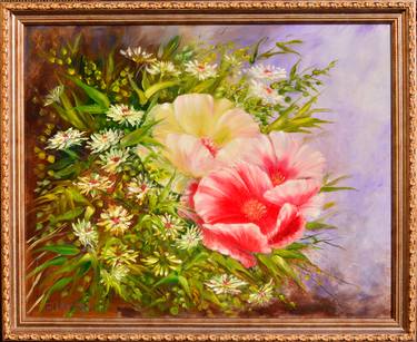 Print of Impressionism Floral Paintings by Olga Belash-Karasjova