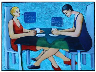 Original Figurative People Painting by Miro Bialy