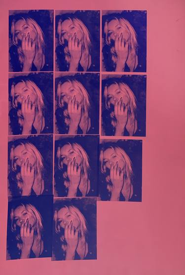 Kate Moss Large Pink Blue - Limited Edition of 1 thumb