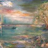 Three Rabbits and a Boat by Deb Robicheau