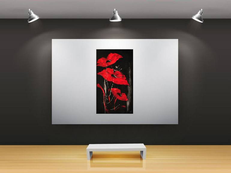 Original Abstract Floral Painting by Edelgard Schroer