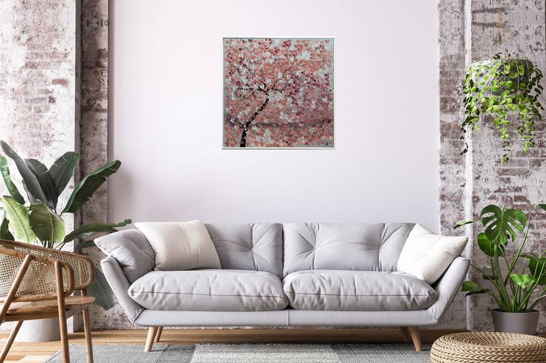 Original Abstract Floral Painting by Edelgard Schroer