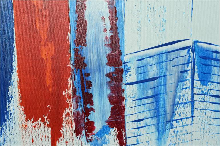 Original Abstract Architecture Painting by Edelgard Schroer