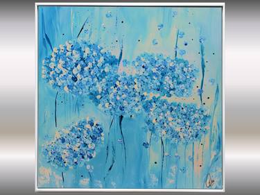 Whispering Blues: Abstract Hydrangea Reverie thumb