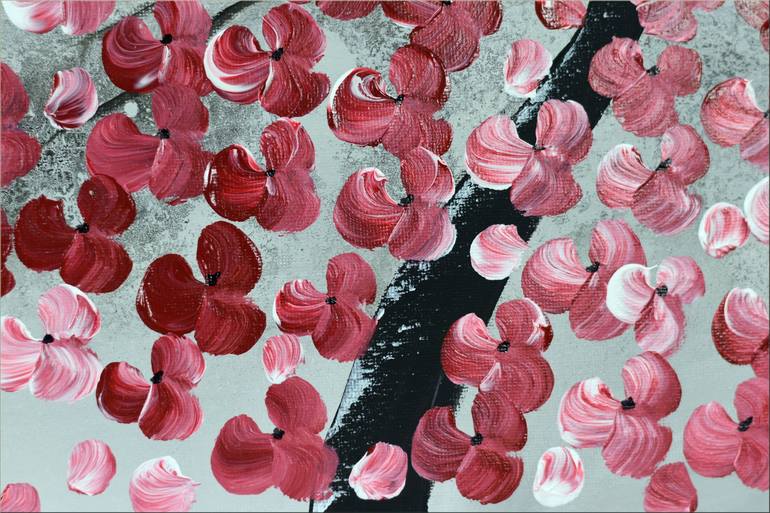 Original Abstract Floral Painting by Edelgard Schroer